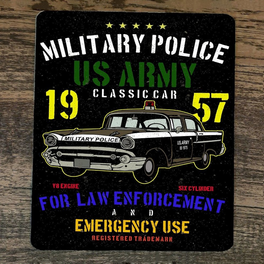 Mouse Pad Military Police US ARMY Classic Car 1957 For Law Enforcement‎